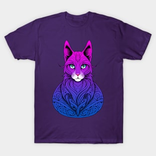 Cats Mandala Cyberpunk T-Shirt T-Shirt